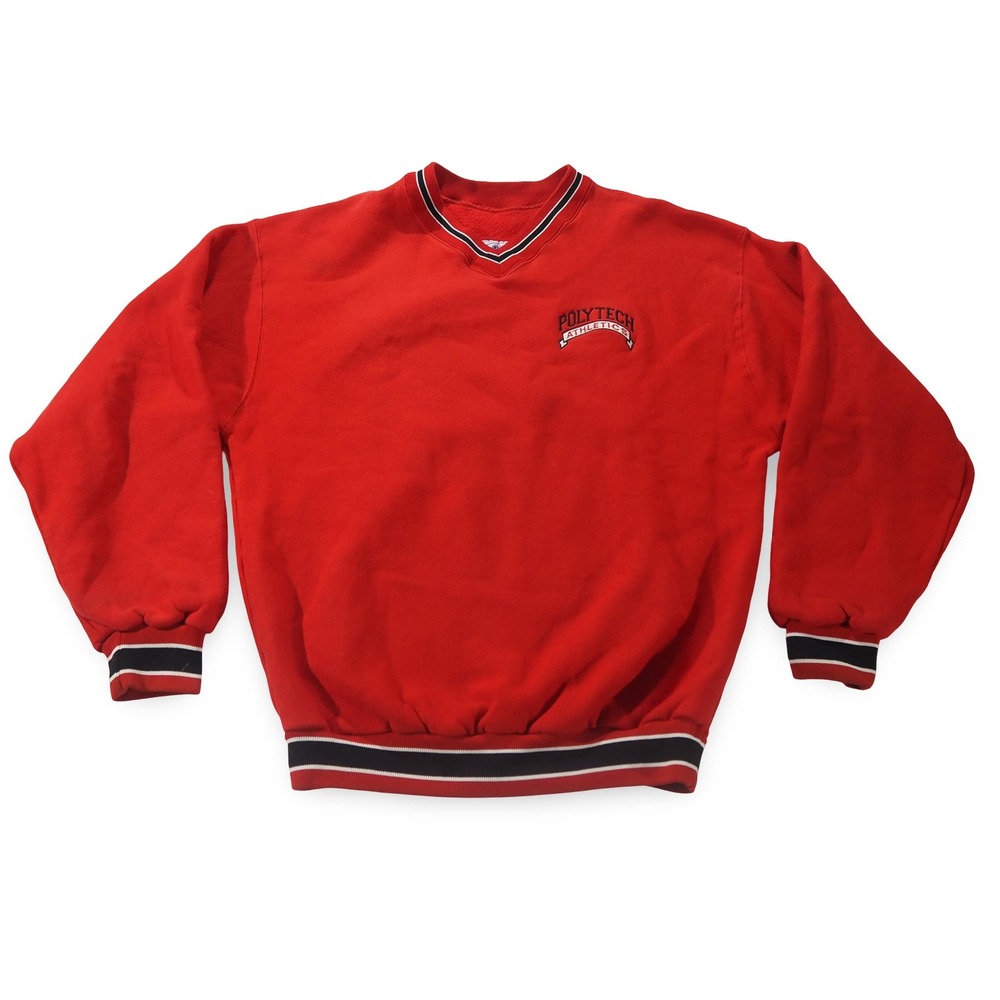 NEFF Sweatshirt Unisex Medium Red Vintage 90s Polytech Athletics Panthers USA